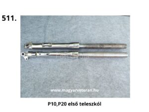 P10 és P20 típusú Pannónia első teleszkóp szárak, veterán motorkerékpár első futómű alkatrész