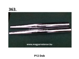 Pannónia P12 kipufogódob pár, krómozott veterán motorkerékpár alkatrész