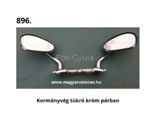 Pannonia kormányvég visszapillantó tükör krómozott pár veterán motorkerékpár alkatrész