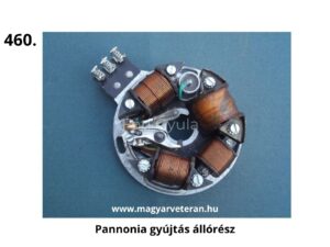 Pannónia motorkerékpár gyújtás állórész tekercsekkel és megszakítóval, felülnézetből ``