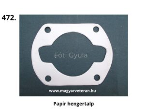 Pannónia motor papír hengertalp tömítés, henger alatti tömítés, veterán motorkerékpár alkatrész