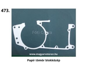Pannónia motor papír tömör blokk közép tömítés, blokk középtömítés, veterán motorkerékpár alkatrész