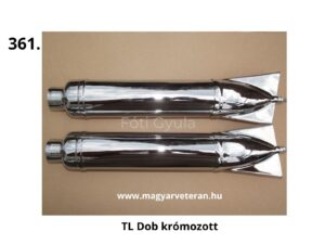 Pannónia TL krómozott kipufogódob pár, veterán motorkerékpárhoz