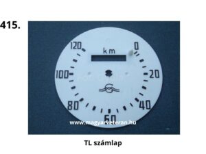 TL kilométeróra számlap motorkerékpárhoz, fehér veterán sebességmérő műszer számlap `