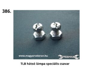 TLB hátsó lámpa speciális csavar motorkerékpárhoz, veterán lámpa rögzítő csavar párban