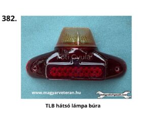 TLB hátsó lámpa búra motorkerékpárhoz, piros és sárga veterán lámpa műanyag alkatrész