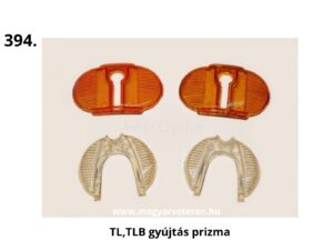 TL, TLB gyújtás prizma motorkerékpárhoz, sárga és átlátszó veterán lámpa műanyag alkatrészek párban