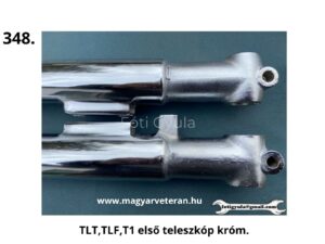 TLT TLF T1 első teleszkóp króm elem, Pannónia első villa krómozott teleszkóp rész veterán motorkerékpárhoz
