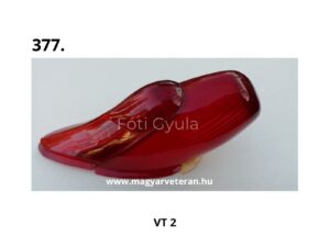 VT 2 hátsó lámpa búra motorkerékpárhoz, piros veterán lámpa műanyag alkatrész