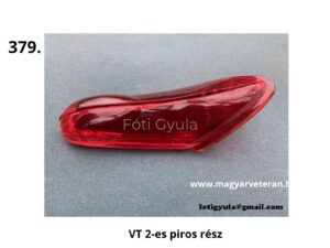 VT 2-es piros lámpabúra rész motorkerékpárhoz, veterán hátsó lámpa műanyag alkatrész