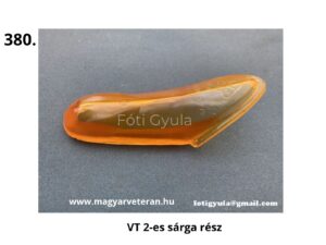 VT 2-es sárga lámpabúra rész motorkerékpárhoz, veterán irányjelző vagy helyzetjelző műanyag alkatrész