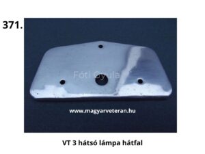 VT 3 hátsó lámpa hátfal motorkerékpárhoz, fém veterán lámpa alkatrész