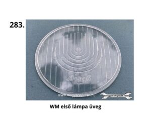 WM első lámpa üveg – BOSCH feliratú mintázott üvegbúra német gyártmányú veterán motorkerékpárhoz