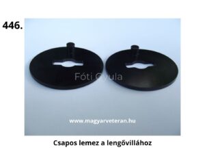 Lengővillához való csapos rögzítő lemez, veterán motorkerékpár futómű alkatrész