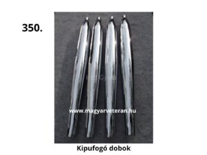 Pannónia krómozott kipufogó dobok, veterán motorkerékpár kipufogó alkatrész felújításhoz