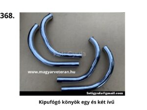 Egy- és két ívű kipufogó könyök motorkerékpárhoz, krómozott veterán kipufogó alkatrészek