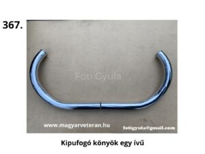 Egy ívű kipufogó könyök motorkerékpárhoz, krómozott veterán kipufogó alkatrész