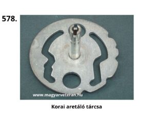 Korai kivitelű aretáló tárcsa tengellyel veterán motorkerékpár sebességváltó mechanizmushoz