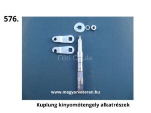 Kuplung kinyomótengely készlet karokkal, anyával és persellyel veterán motorkerékpár kuplungszerkezethez