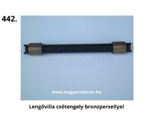 Lengővilla csőtengely beépített bronzpersellyel, veterán motorkerékpár futómű alkatrész ``