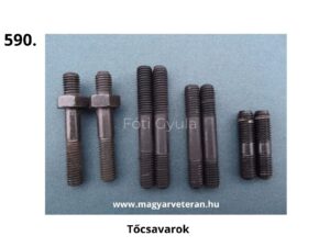 Pannónia motorkerékpárhoz való tőcsavarok különböző méretben, motorblokk és egyéb alkatrészek rögzítéséhez, felújításhoz