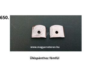 Veterán motorkerékpár ülés pánthoz való krómozott fém fül alkatrész, rögzítő furattal