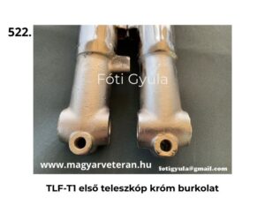 Pannónia TLF-T1 első teleszkóp krómozott burkolat alsó rögzítési résszel, közelről fotózva