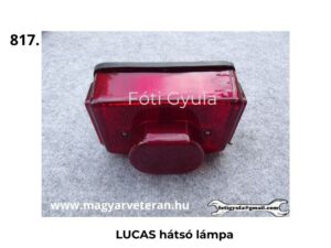 LUCAS hátsó lámpa piros burával veterán motorkerékpárhoz