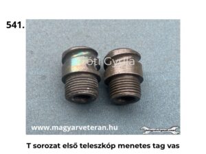 Pannónia T sorozat veterán motorkerékpár első teleszkóp vas menetes tag, eredeti kialakítású futómű alkatrész felújításhoz és restauráláshoz