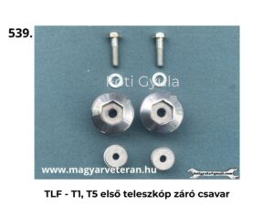 Pannónia TLF, T1 és T5 motorkerékpár első teleszkóp zárócsavarok alátétekkel és rögzítőcsavarokkal, gyári jellegű kivitel, veterán felújításhoz