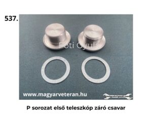 P sorozat első teleszkóp menetes zárócsavar veterán motorkerékpárhoz, zárócsavar pár tömítő alátétekkel