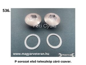 P sorozat első teleszkóp zárócsavar veterán motorkerékpárhoz, felső villa zárócsavarok tömítő alátétekkel