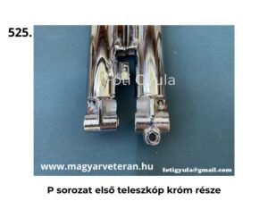 Pannónia P sorozat első teleszkóp krómozott alsó rész, rögzítési ponttal, közelnézetben