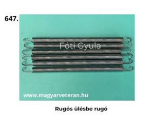 Veterán motorkerékpár rugós üléshez való hosszú acél húzórugók kampós végekkel, ülésfelfüggesztéshez