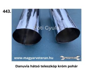 Danuvia hátsó teleszkóp krómozott pohár, fényes króm felületű veterán motorkerékpár alkatrész