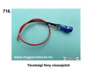 Távolsági fény visszajelző lámpa veterán motorkerékpárhoz, kék visszajelző fény vezetékkel