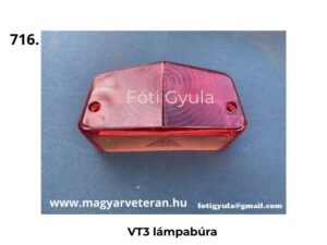 Pannonia VT3 motorkerékpár hátsó lámpabúra piros, két csavaros rögzítéssel