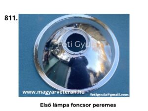 Pannonia első fényszóró foncsor peremes reflektor lámpabetét veterán motor alkatrész