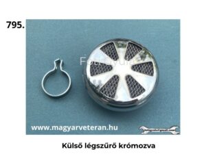 Pannónia motor külső légszűrő krómozott légszűrőház veterán motorkerékpár alkatrész