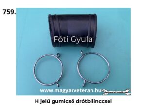 Pannónia motor H jelű gumicső drótbilinccsel szívócső összekötő gumi veterán motorkerékpár alkatrész